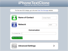Tablet Screenshot of iphonetextclone.com